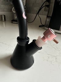 Rose Gold Bong Bowl with Wood Grip