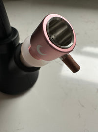 Rose Gold Bong Bowl with Wood Grip