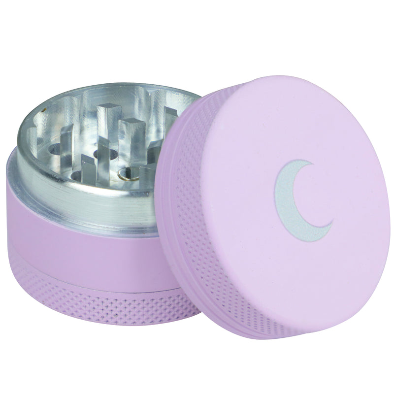 Brando Moon 1.5 Inch Crusher Grinder With Moon - 3 Piece Small Metal Matte Crusher Kitchen Tool