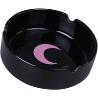 Small Round Ceramic Ashtray - Ornament for Home, Office, Indoor Decor - 4x4x1.1 inch