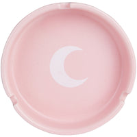 Small Round Ceramic Ashtray - Ornament for Home, Office, Indoor Decor - 4x4x1.1 inch