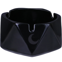 Large Round Ceramic Ashtray - Ornament for Home, Office, Indoor Decor - 4x4x2.5 inch