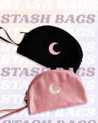 Brando Moon Smell Proof Makeup Bag with Moon - Carbon Neutralizing Fabric - Air Tight Zippers
