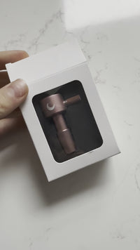 Rose Gold Bong Bowl with Wood Grip