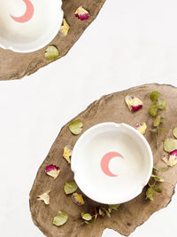 Small Round Ceramic Ashtray - Ornament for Home, Office, Indoor Decor - 4x4x1.1 inch