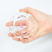 Small Round Ceramic Ashtray - Ornament for Home, Office, Indoor Decor - 4x4x1.1 inch