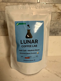 Half Caff Organic Medium Roast Coffee - Half Decaf Mountain Water Process, Half Heirloom Organic Ethiopia